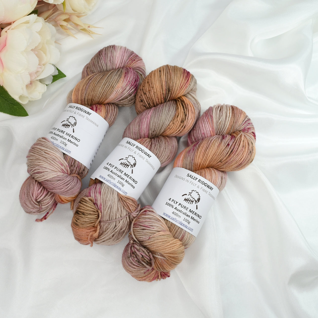 4 Ply Pure Australian Merino Wool Yarn Cinnamon Sprinkles-4 Ply Pure Merino Yarn-2-Sally Ridgway Designs in Felt & Fibre