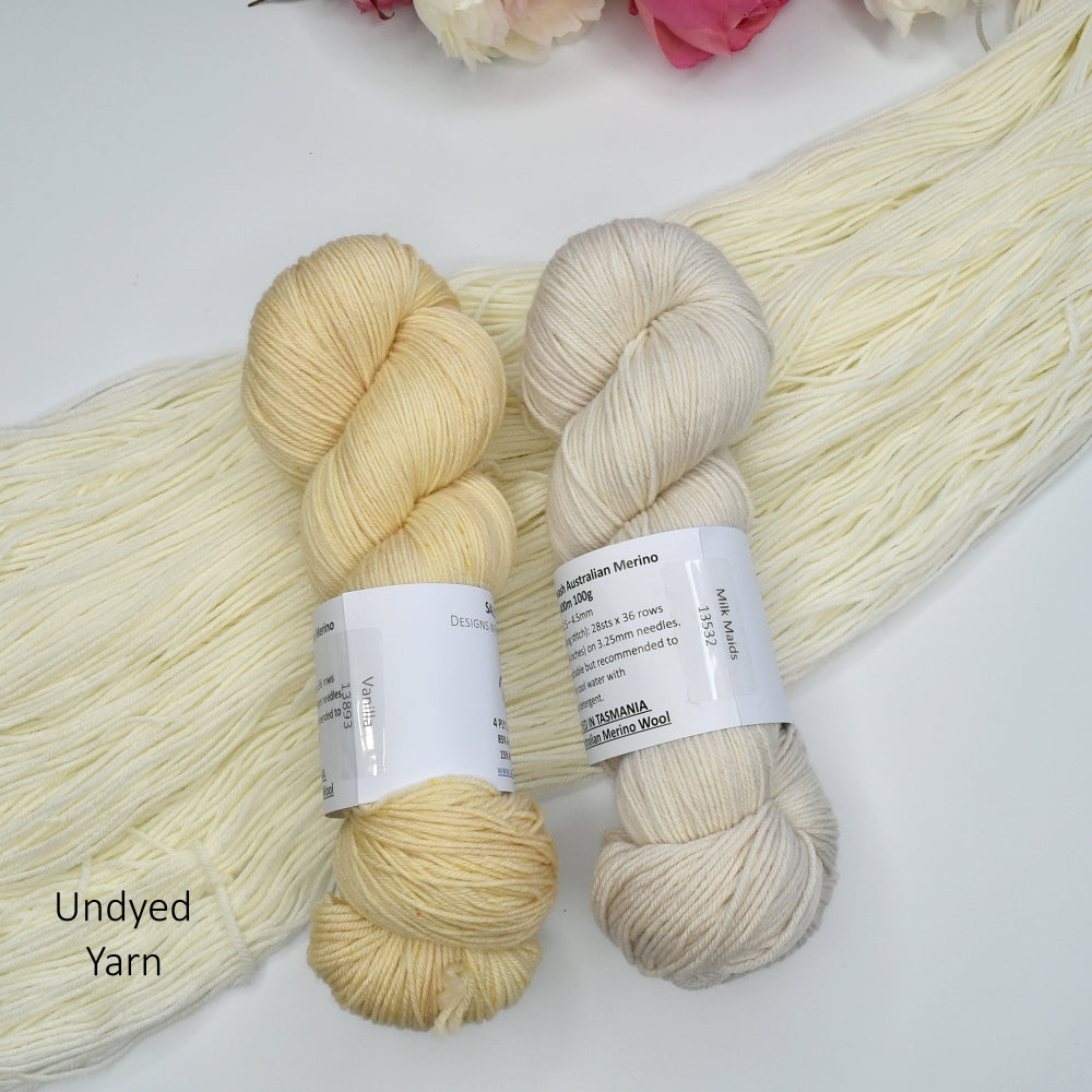 4 ply Supreme Sock Yarn Hand Dyed Milk Maids| Sock Yarn | Sally Ridgway | Shop Wool, Felt and Fibre Online