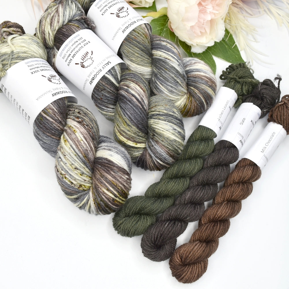 8 ply Supreme Sock in Forest Walk-8 Ply Supreme Sock-3-Sally Ridgway Designs in Felt & Fibre
