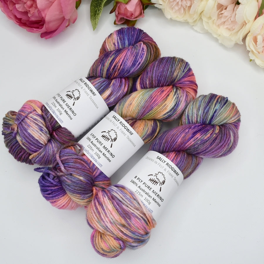 8 Ply DK Pure Merino Wool Yarn in Butterfly| 8 ply Pure Merino Yarn | Sally Ridgway | Shop Wool, Felt and Fibre Online