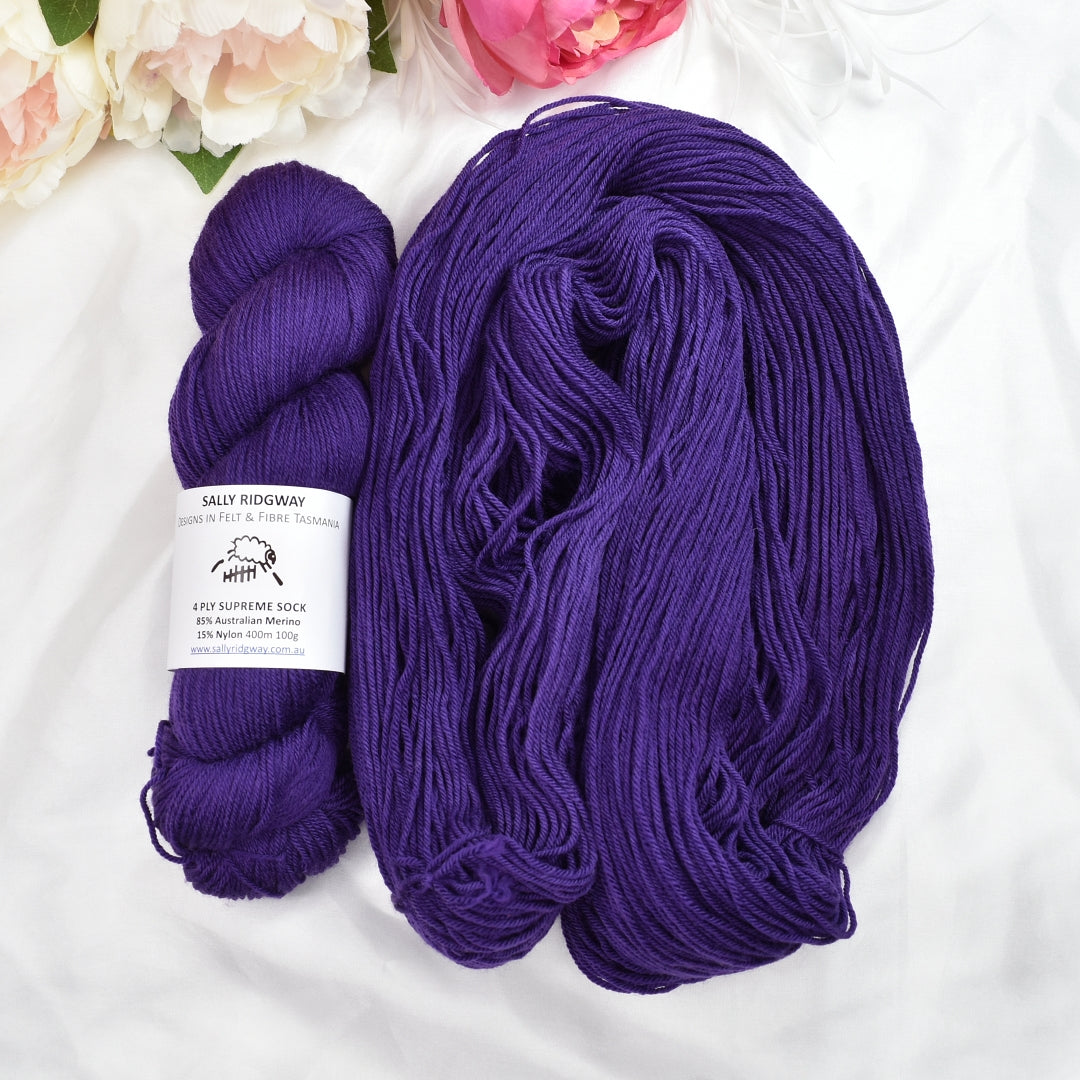 Sorcery 4 ply Supreme Sock Yarn Hand Dyed| Sock Yarn | Sally Ridgway | Shop Wool, Felt and Fibre Online