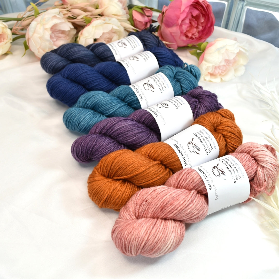 8 Ply Supreme Sock in Speckled Tea Rose| 8 Ply Supreme Sock | Sally Ridgway | Shop Wool, Felt and Fibre Online