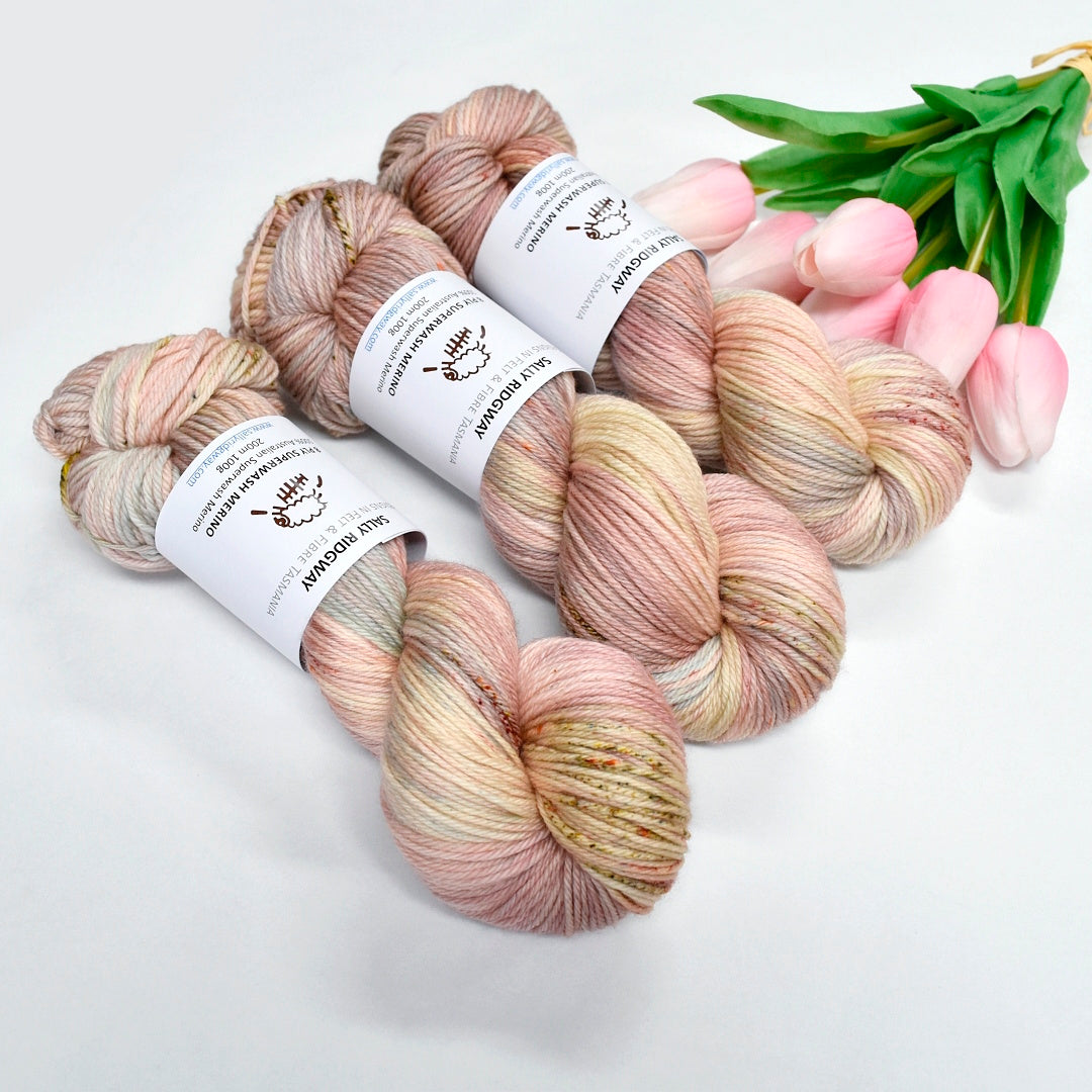 Chantilly on 8 Ply Superwash 100% Merino Yarn| 8 Ply Superwash Merino Yarn | Sally Ridgway | Shop Wool, Felt and Fibre Online