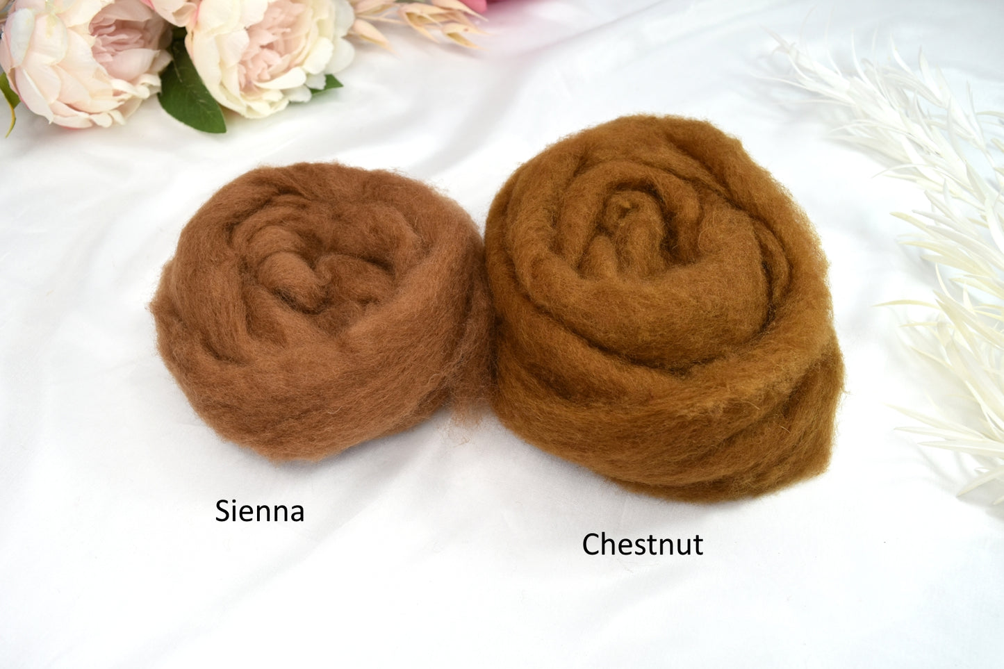 Chestnut Carded Corriedale Wool Sliver 100g| Corriedale Wool | Sally Ridgway | Shop Wool, Felt and Fibre Online