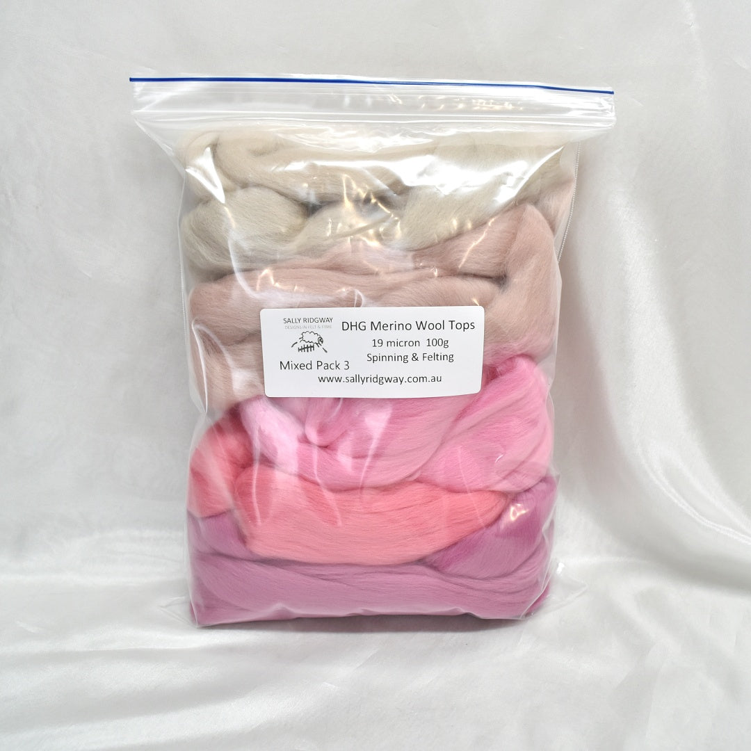 DHG Merino Wool Combed Top - Mixed Packs| DHG Wool Tops | Sally Ridgway | Shop Wool, Felt and Fibre Online