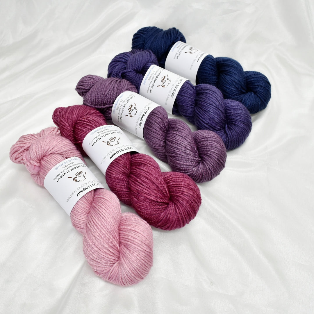 Midnight Hour on 8 Ply Superwash 100% Merino Yarn