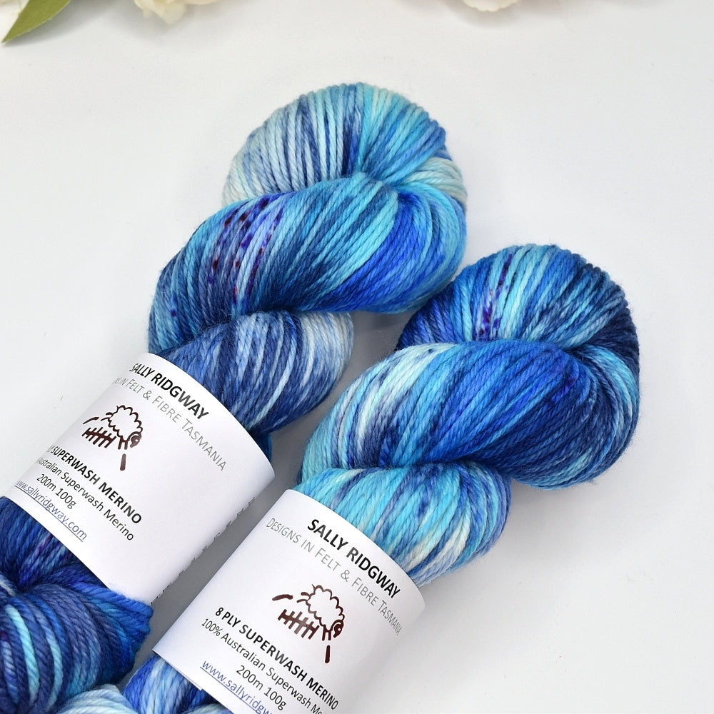Galaxy on 8 Ply Superwash 100% Merino Yarn-8 Ply Superwash Merino Yarn-3-Sally Ridgway Designs in Felt & Fibre