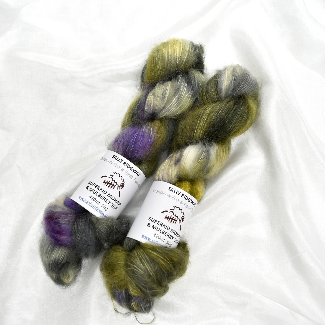 Superkid Mohair & Silk Hand Dyed Lost Lichen