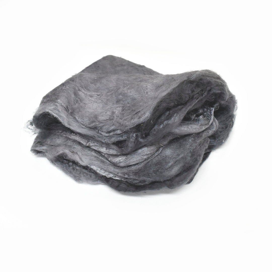 Mulberry Silk Hankies Hand Dyed Charcoal| Silk Hankies | Sally Ridgway | Shop Wool, Felt and Fibre Online