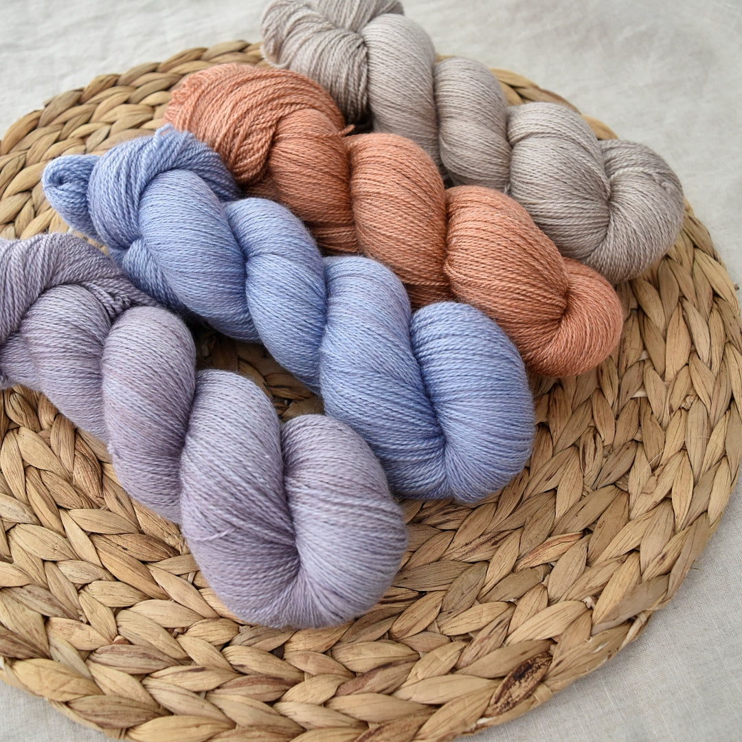 Amber on Merino Silk Lace| Merino Silk Lace | Sally Ridgway | Shop Wool, Felt and Fibre Online