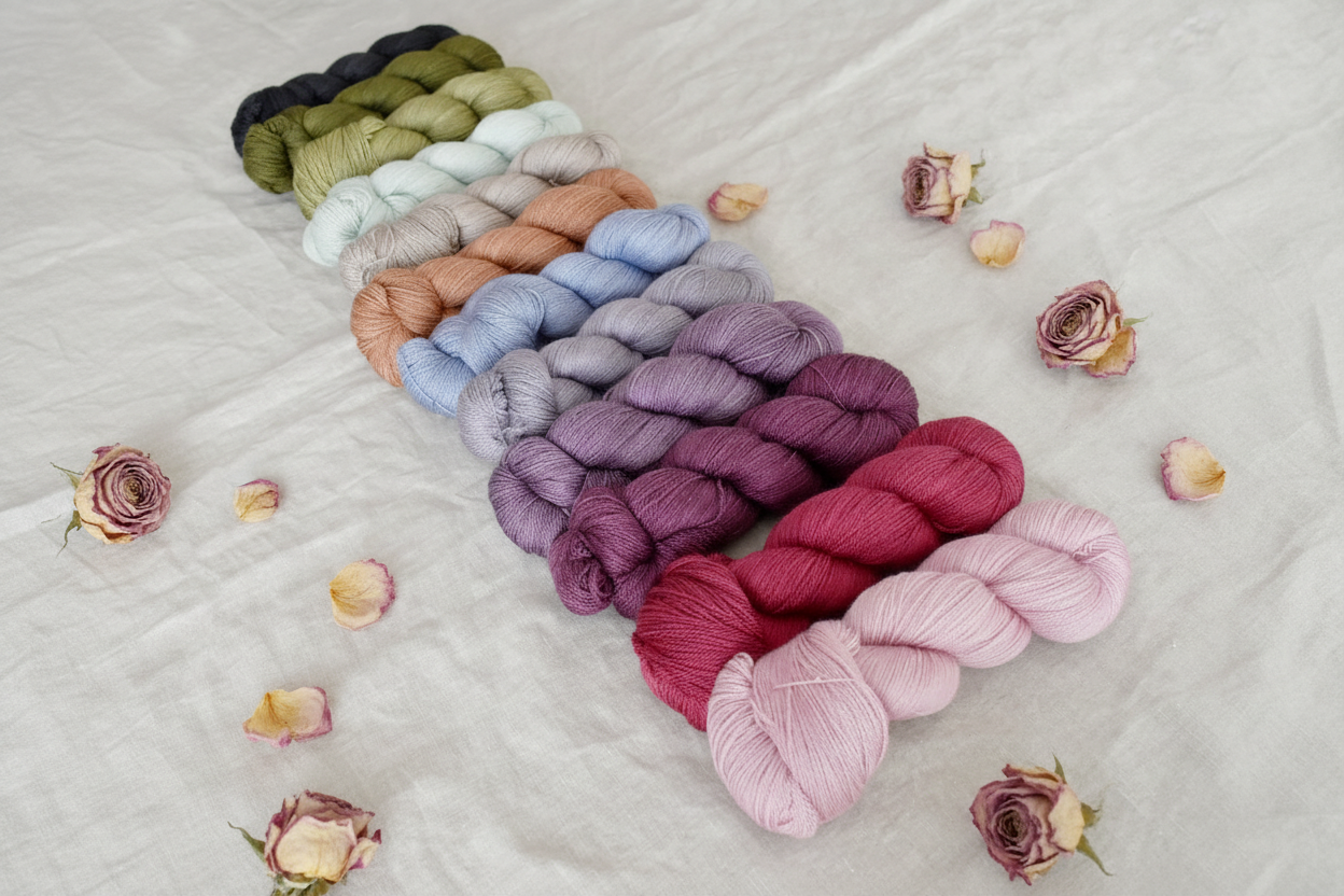 Woodrose on Merino Silk Lace| Merino Silk Lace | Sally Ridgway | Shop Wool, Felt and Fibre Online