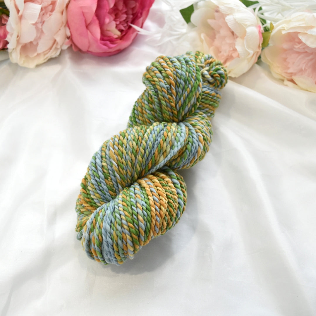 Hand Spun Tasmanian Merino Wool Chunky Yarn in Buttercup| Hand Spun Yarn | Sally Ridgway | Shop Wool, Felt and Fibre Online