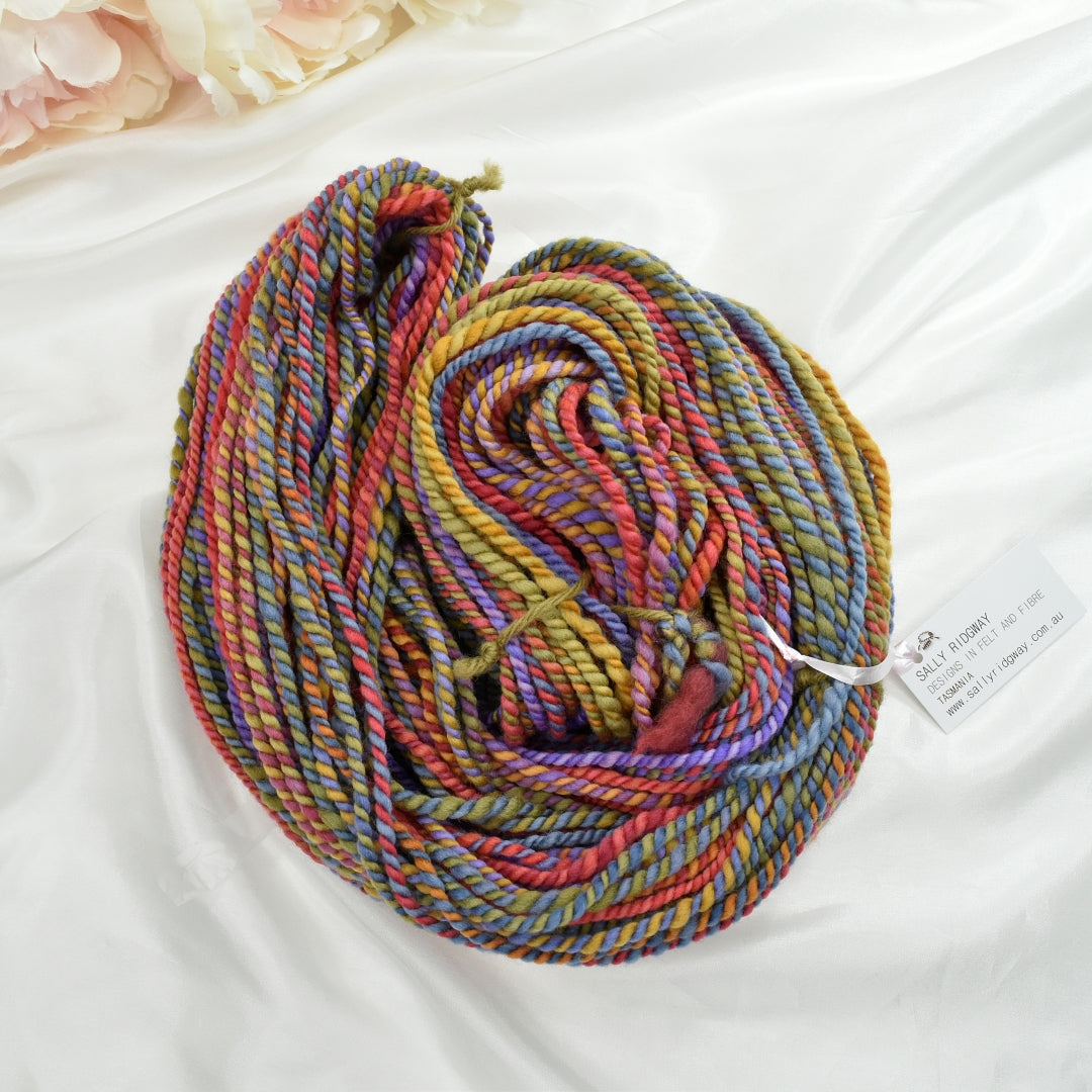 Hand Spun Tasmanian Merino Wool Chunky Yarn Mexican| Hand Spun Yarn | Sally Ridgway | Shop Wool, Felt and Fibre Online