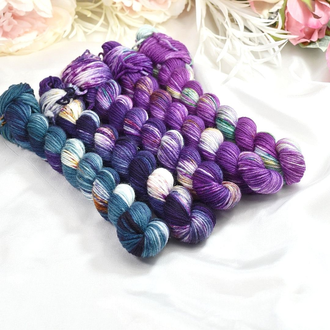 Mini Skein Set - Superstitious-4 Ply Mini Skein-3-Sally Ridgway Designs in Felt & Fibre