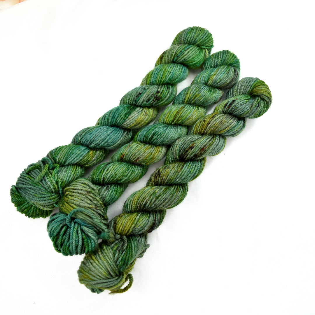 Mini Skeins 4 Ply Supreme Sock Yarn Green Garden-4 Ply Mini Skein-3-Sally Ridgway Designs in Felt & Fibre