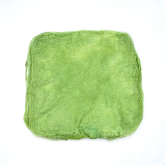 Mulberry Silk Hankies Hand Dyed Pear Green| Silk Hankies | Sally Ridgway | Shop Wool, Felt and Fibre Online