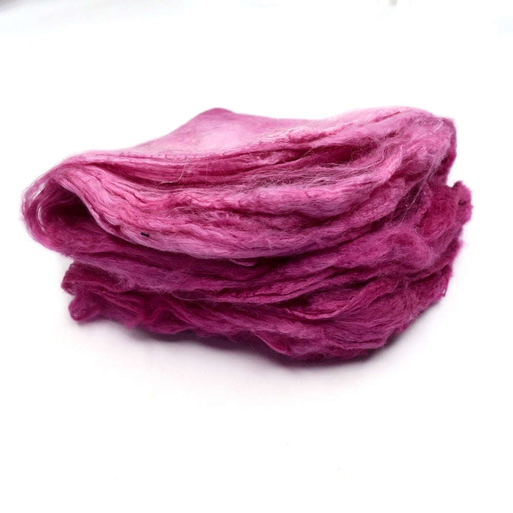 Mulberry Silk Hankies Hand Dyed Pink Passion-Silk Hankies-2-10 grams-Sally Ridgway Designs in Felt & Fibre