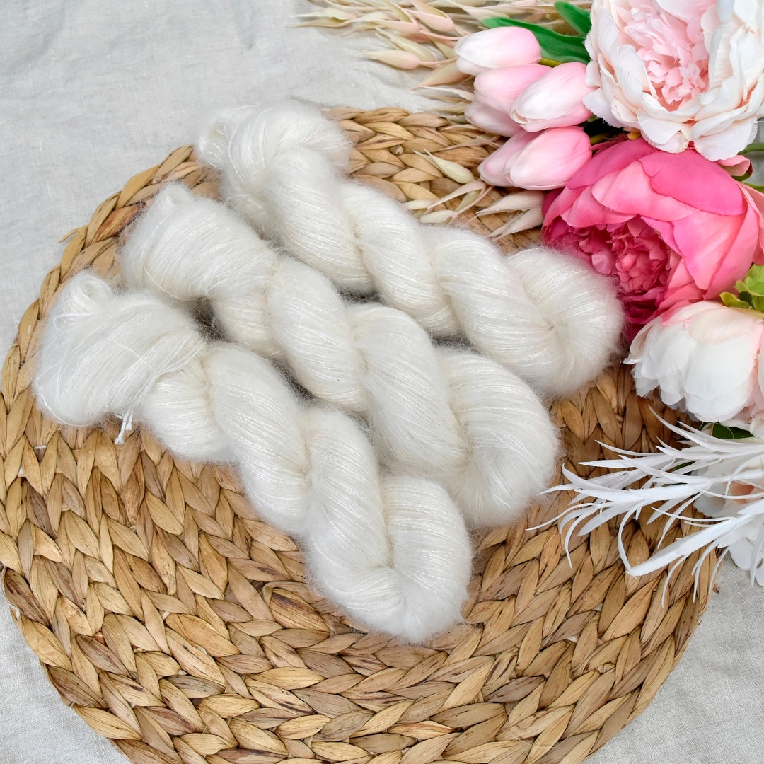 Mink Superkid Mohair & Silk Lace