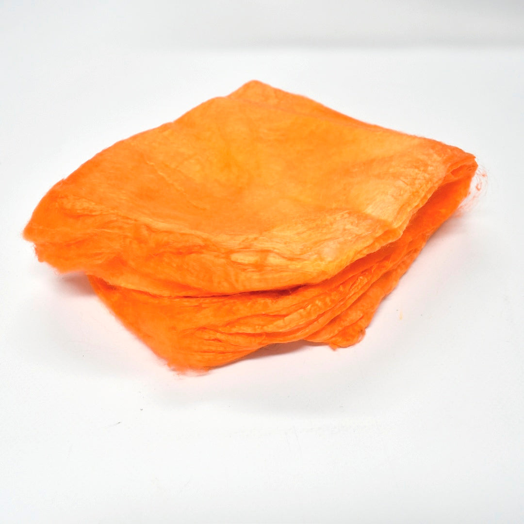 Mulberry Silk Hankies Hand Dyed Citrus| Silk Hankies | Sally Ridgway | Shop Wool, Felt and Fibre Online