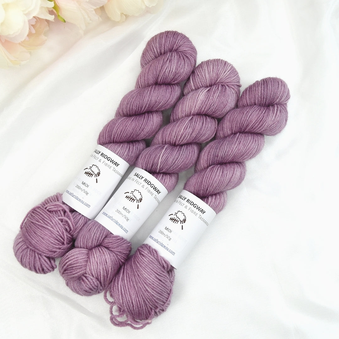 Politeness 50g Midi Half Skein-4 Ply Midi Skeins-2-Sally Ridgway Designs in Felt & Fibre