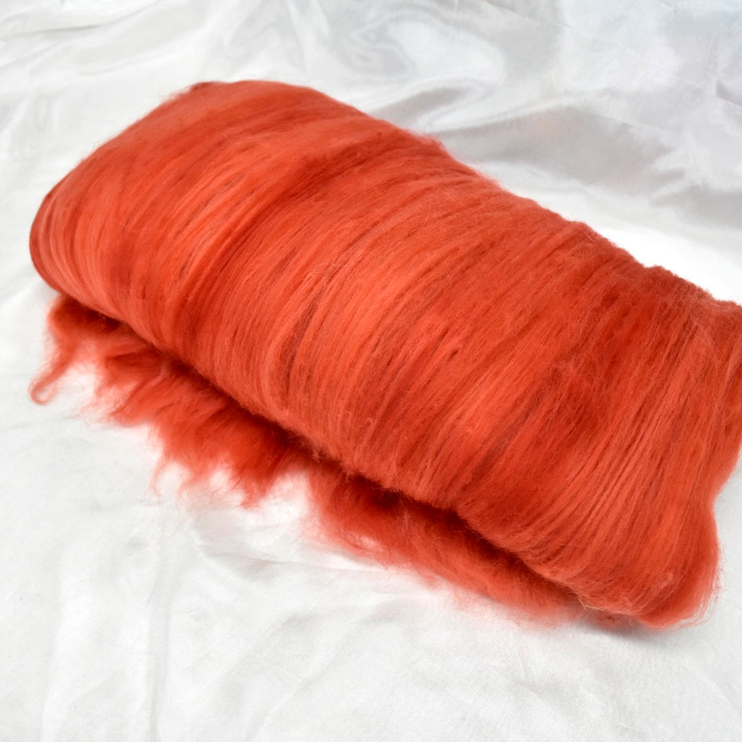 Tasmanian Merino Wool Carded Batts Hand Dyed Red Rock| Merino Wool Batts | Sally Ridgway | Shop Wool, Felt and Fibre Online