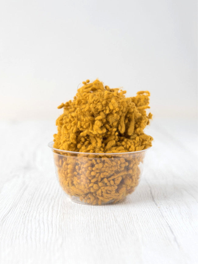 Saffron DHG Merino Wool Nepps| Nepps | Sally Ridgway | Shop Wool, Felt and Fibre Online