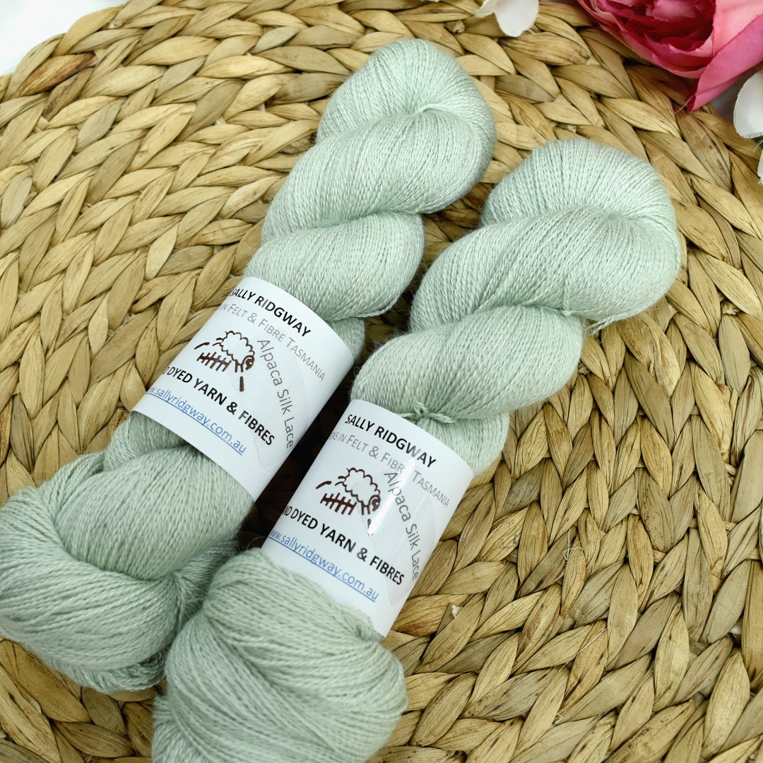 Sea Spray Alpaca Silk Lace| Alpaca Silk Lace | Sally Ridgway | Shop Wool, Felt and Fibre Online