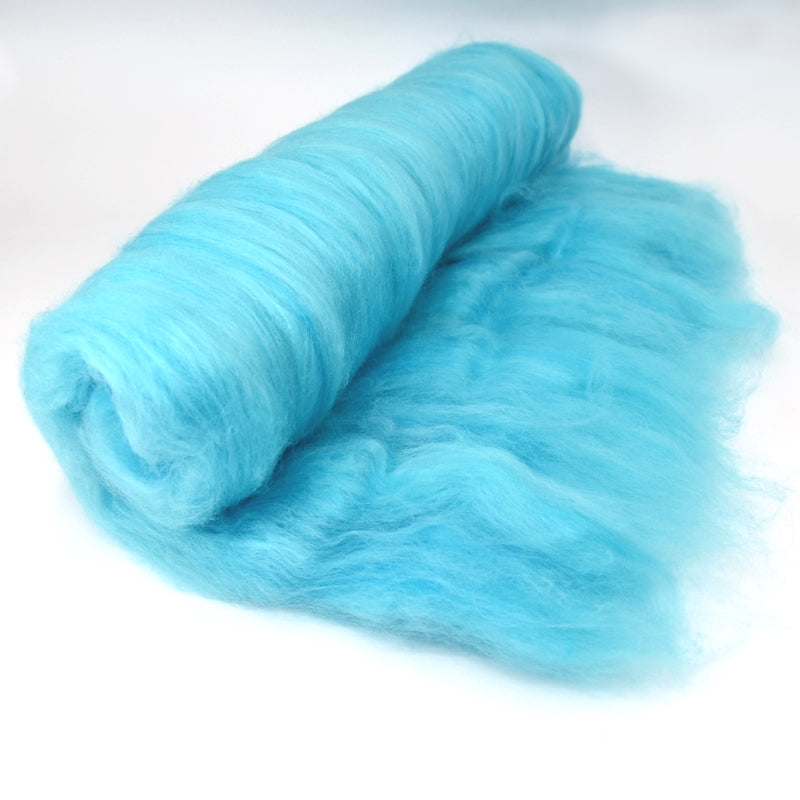 Blue Opal Tasmanian Merino Wool Carded Batts Hand Dyed-Merino Wool Batts-3-Light Blue Opal-Sally Ridgway Designs in Felt & Fibre
