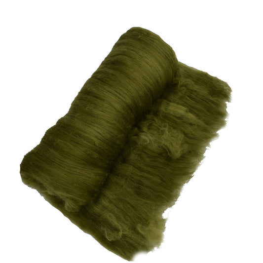 Tasmanian Merino Wool Carded Batts Hand Dyed Lichen Leaves| Merino Wool Batts | Sally Ridgway | Shop Wool, Felt and Fibre Online