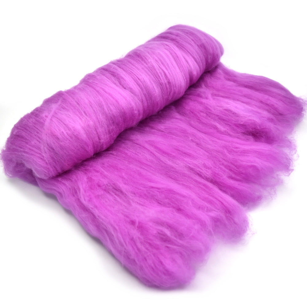 Tasmanian Merino Wool Carded Batts Hand Dyed Tropical Iris| Merino Wool Batts | Sally Ridgway | Shop Wool, Felt and Fibre Online