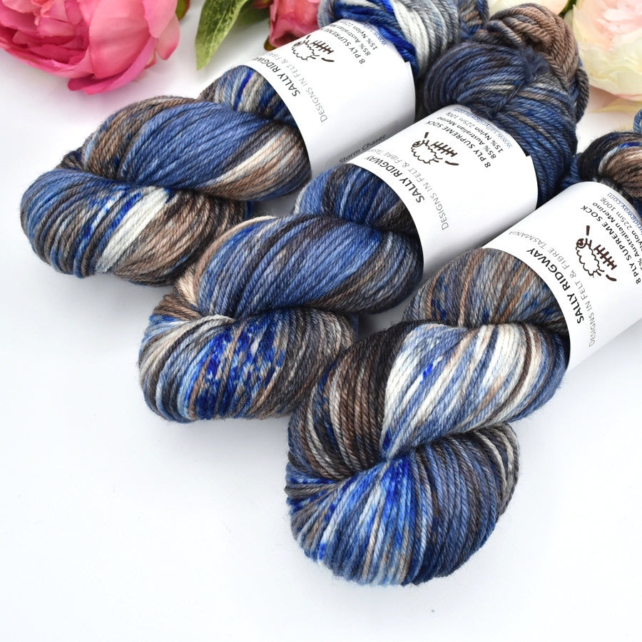 8 ply Supreme Sock in Storm Chaser| 8 Ply Supreme Sock | Sally Ridgway | Shop Wool, Felt and Fibre Online