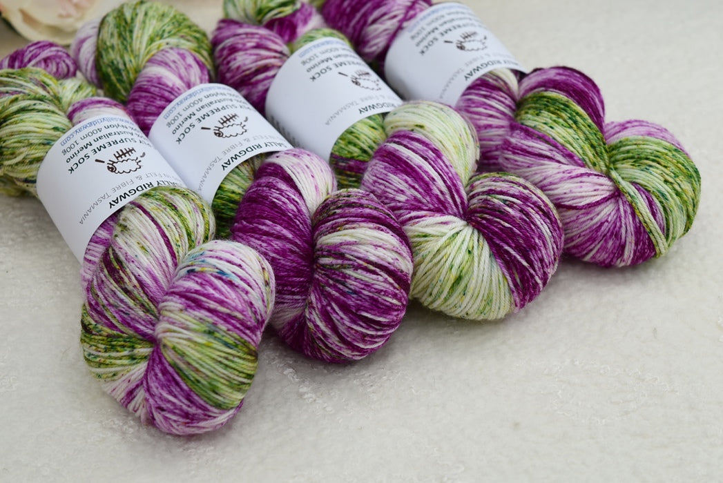 4 ply Supreme Sock Yarn Hand Dyed Christmas Rose 13201-Sock Yarn-2-Sally Ridgway Designs in Felt & Fibre