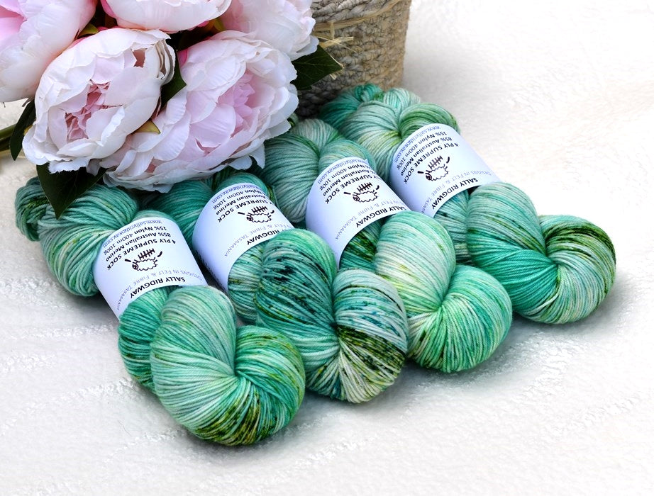 4 ply Supreme Sock Yarn Hand Dyed Icy Moon 13374-Sock Yarn-2-Sally Ridgway Designs in Felt & Fibre