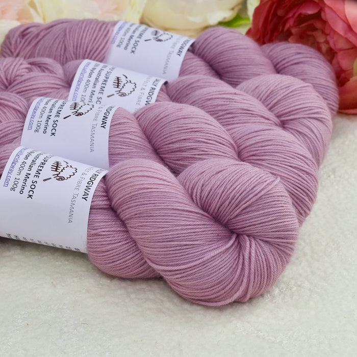 4 ply Supreme Sock Yarn Hand Dyed Lilac Pearl 13403-Sock Yarn-2-Sally Ridgway Designs in Felt & Fibre