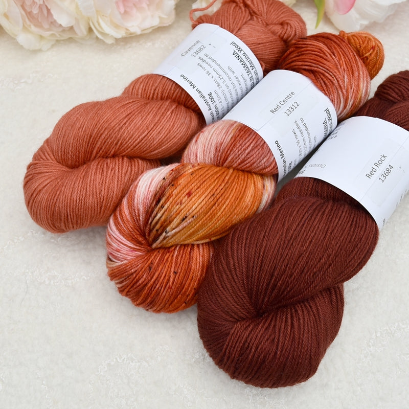 4 ply Supreme Sock Yarn Hand Dyed Red Centre 13312-Sock Yarn-3-Sally Ridgway Designs in Felt & Fibre