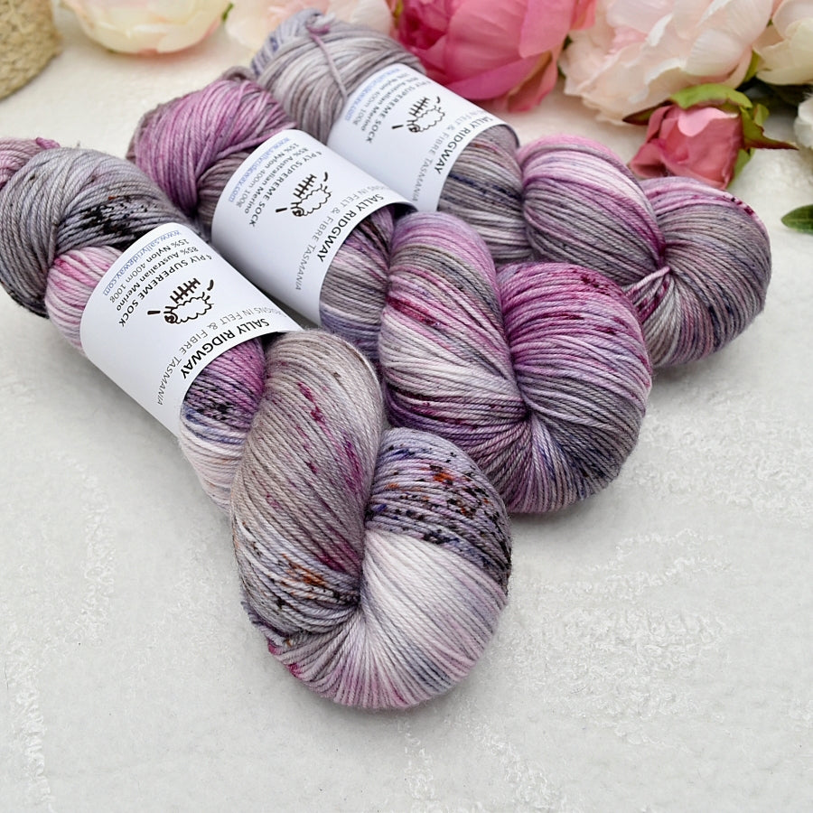 4 ply Supreme Sock Yarn Hand Dyed Rose Bay| Sock Yarn | Sally Ridgway | Shop Wool, Felt and Fibre Online