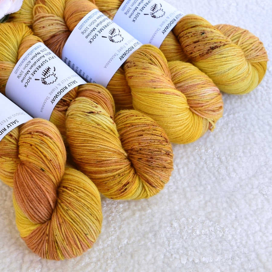 4 ply Supreme Sock Yarn Hand Dyed Sandstone 13384-Sock Yarn-2-Sally Ridgway Designs in Felt & Fibre
