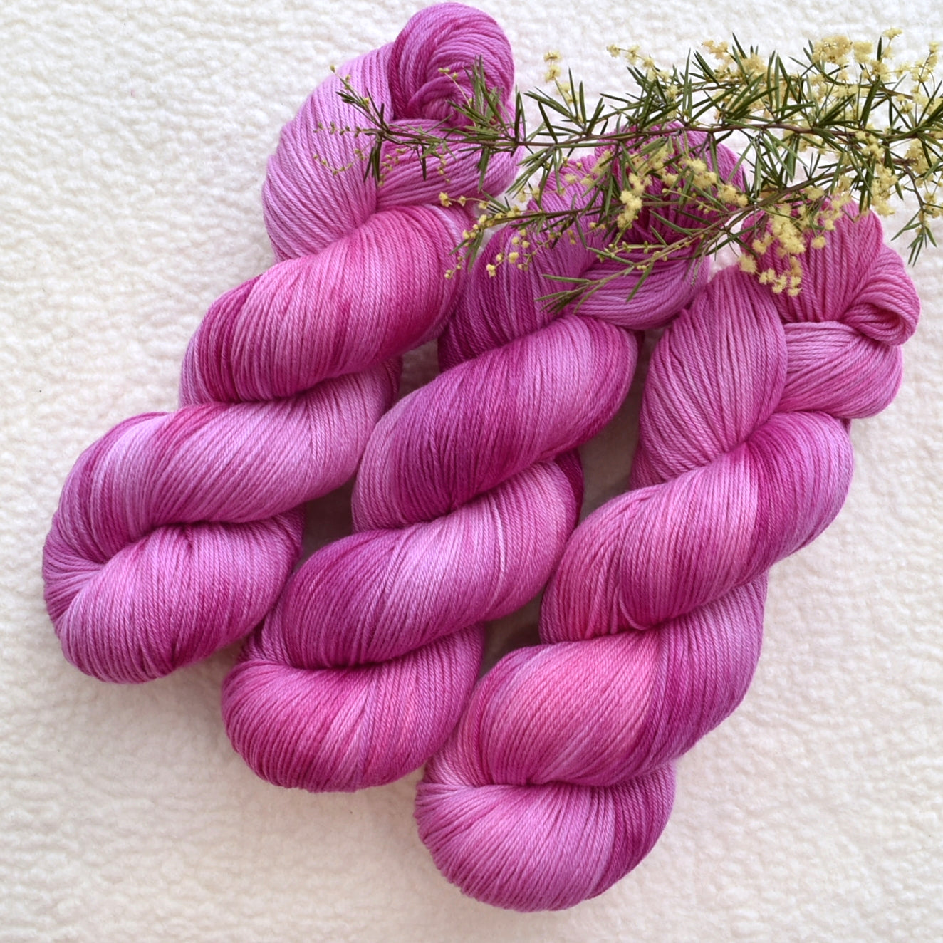4 Ply Pure Australian Merino Wool Yarn Hand Dyed Pink Kisses 13310-4 Ply Pure Merino Yarn-1-Sally Ridgway Designs in Felt & Fibre