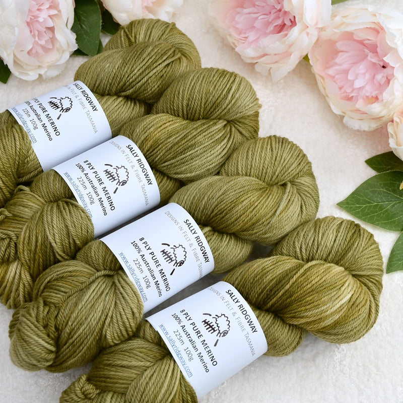 Hand Dyed 8 ply Merino Yarn in Dogwood Shop Knitting Wool Yarn Online