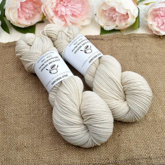 8 Ply Pure Merino Wool Yarn in Milk Maids| 8 ply Pure Merino Yarn | Sally Ridgway | Shop Wool, Felt and Fibre Online