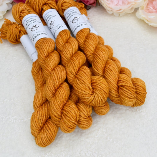 8 Ply Supreme Sock Mini Skein in Honey Gold| 8 Ply Mini Skeins | Sally Ridgway | Shop Wool, Felt and Fibre Online