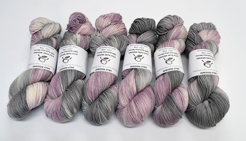8 Ply Pure Merino Wool Yarn in Dusty Lavender 13047-8 ply Pure Merino Yarn-4-Sally Ridgway Designs in Felt & Fibre