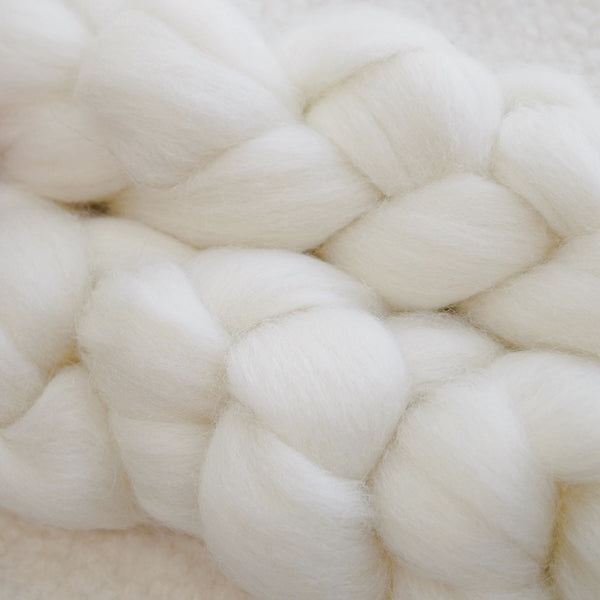 Australian Corriedale Combed Wool Top/ Roving 200 grams-Undyed Wool Roving Top-2-Corriedale 200 grams-Sally Ridgway Designs in Felt & Fibre