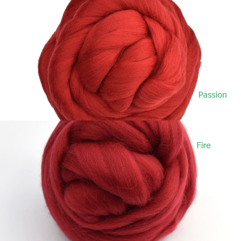 DHG Merino Wool Combed Top - Fire Red-DHG Wool Tops-3-100 grams-Sally Ridgway Designs in Felt & Fibre