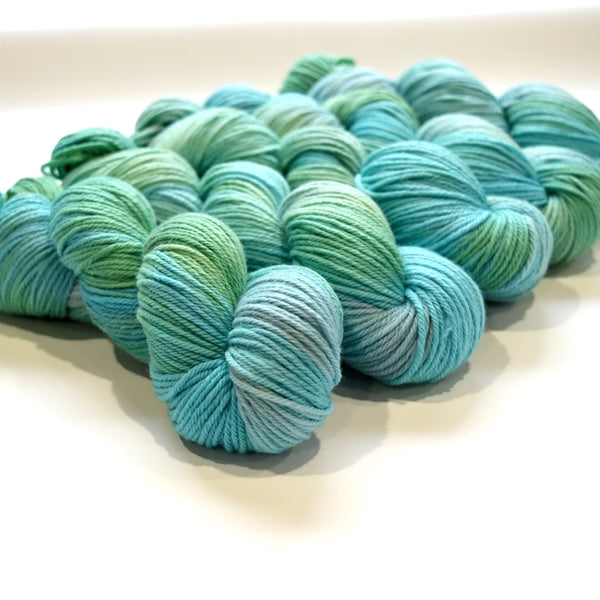 8 Ply Pure Merino Wool DK Yarn in Green Opals 13034| 8 ply Pure Merino Yarn | Sally Ridgway | Shop Wool, Felt and Fibre Online