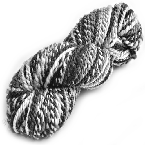 Hand Spun Yarn Black and White Chunky Australian Merino Wool 12551| Hand Spun Yarn | Sally Ridgway | Shop Wool, Felt and Fibre Online