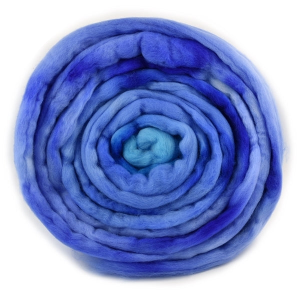 Tasmanian Merino Wool Combed Top (Roving) Hand Dyed Little Boy Blue-Merino Wool Tops-2-12832-100 grams-Sally Ridgway Designs in Felt & Fibre