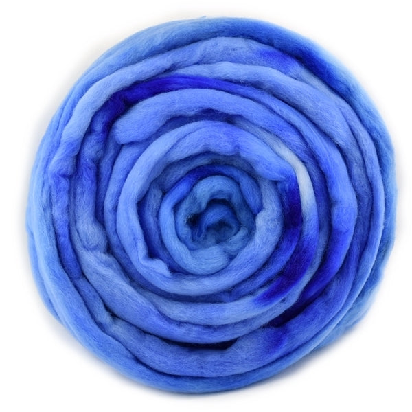 Tasmanian Merino Wool Combed Top (Roving) Hand Dyed Little Boy Blue-Merino Wool Tops-1-12831-100 grams-Sally Ridgway Designs in Felt & Fibre