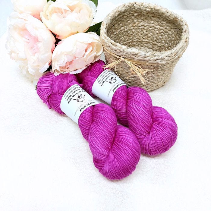 4 ply Supreme Sock Yarn Hand Dyed Raspberry Cordial 13213-Sock Yarn-2-Sally Ridgway Designs in Felt & Fibre