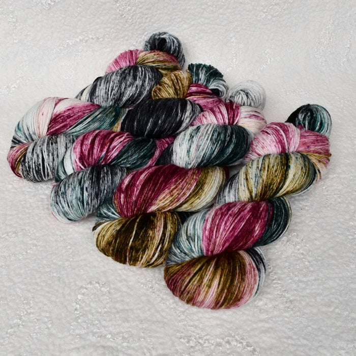 4 ply Supreme Sock Yarn Hand Dyed Plum Rose 13394-Sock Yarn-3-Sally Ridgway Designs in Felt & Fibre